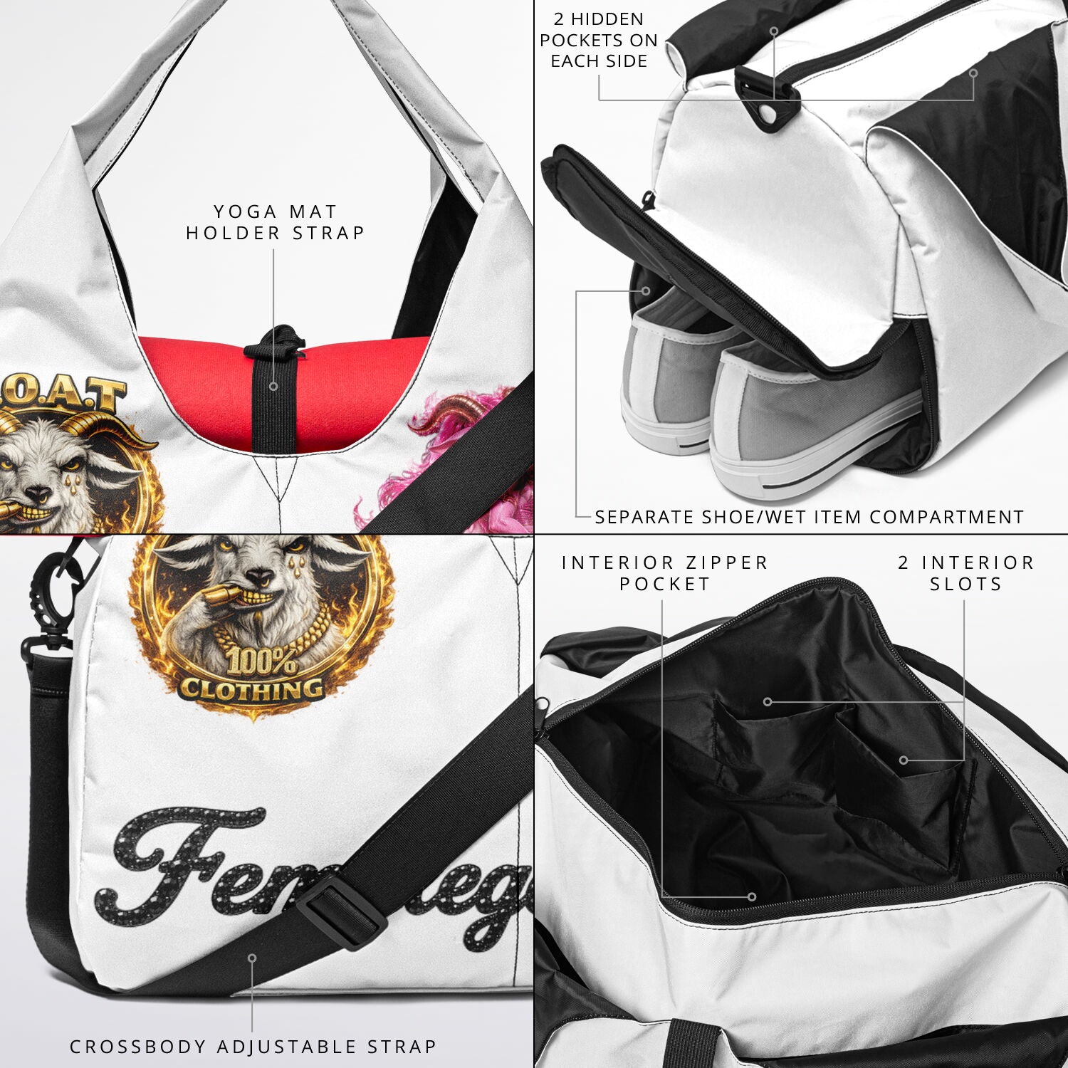 Goatwear Shoulder Gym Bag - AOP