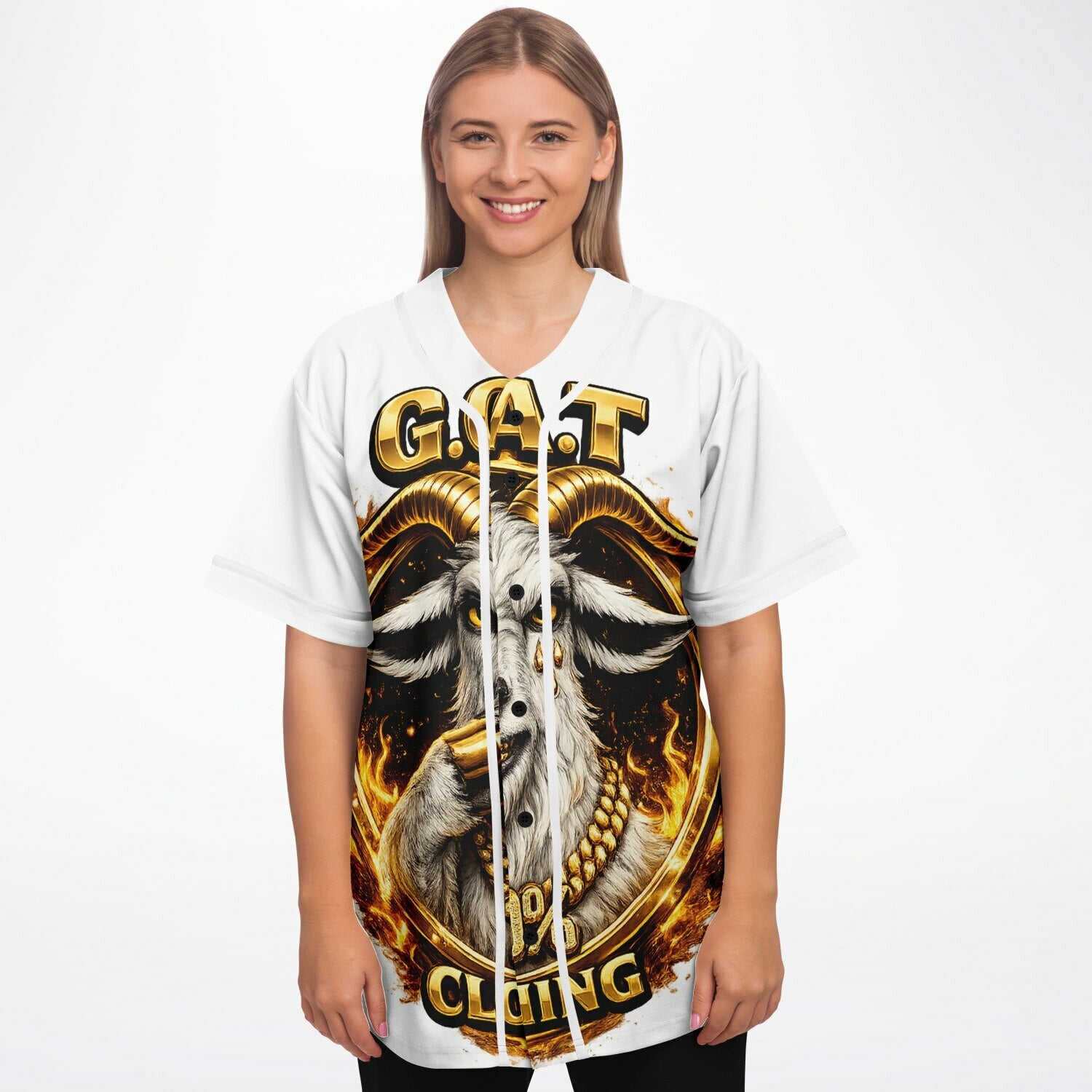 Goat Baseball Jersey - AOP