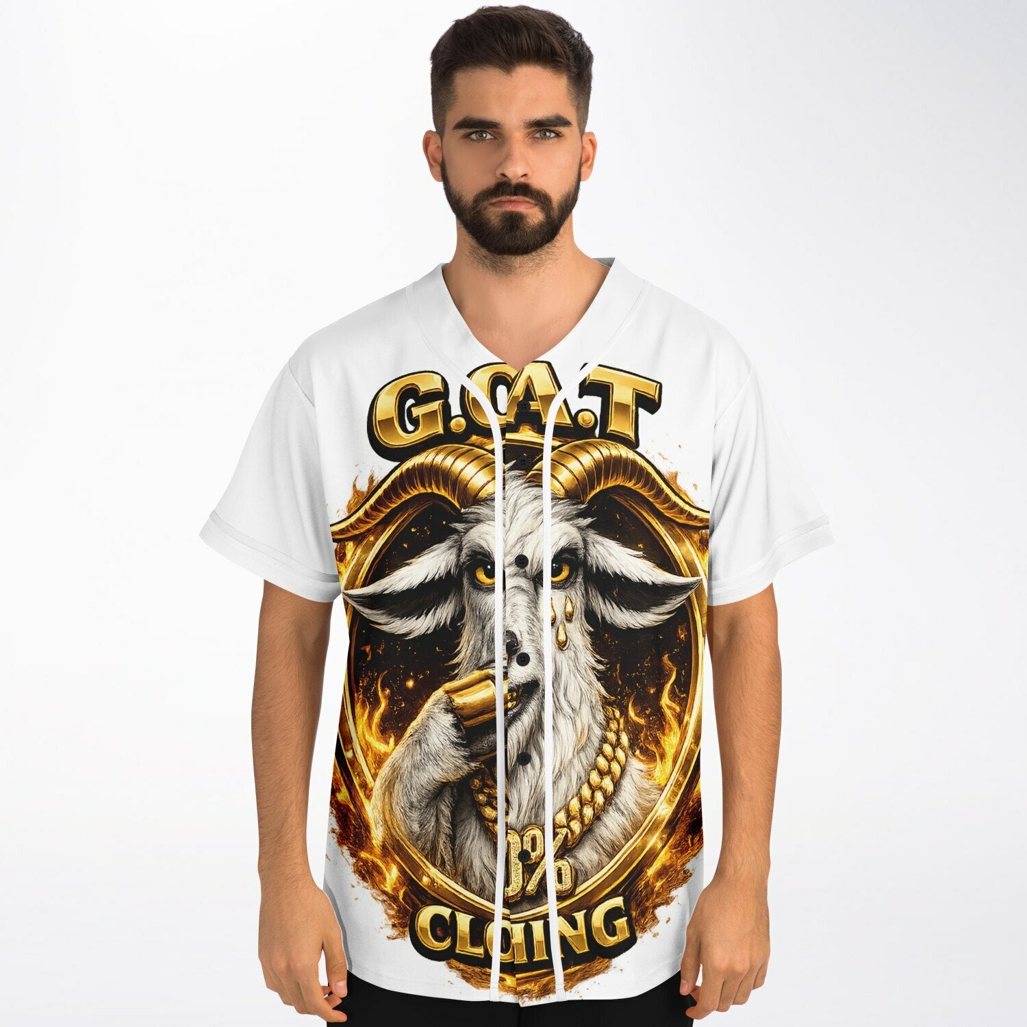 Goat Baseball Jersey - AOP