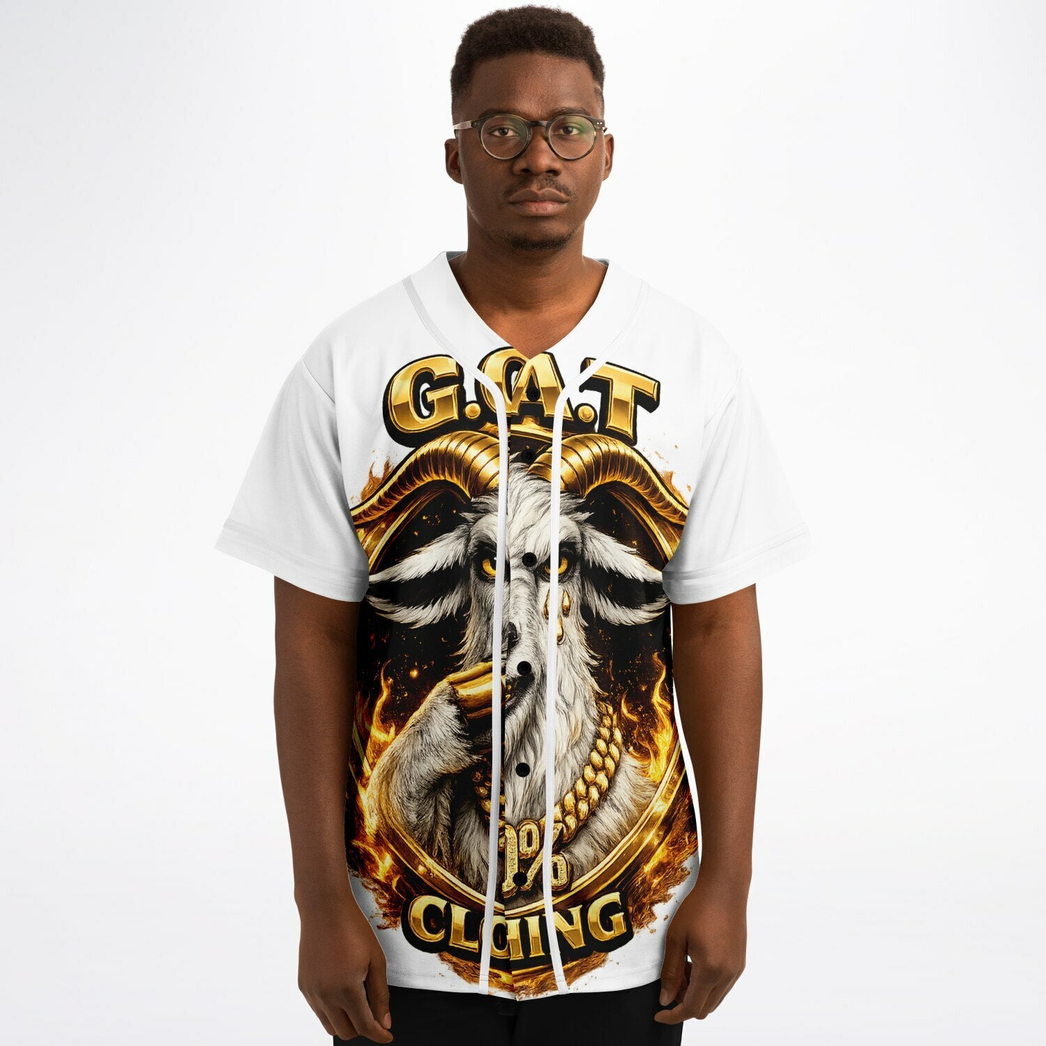 Goat Baseball Jersey - AOP