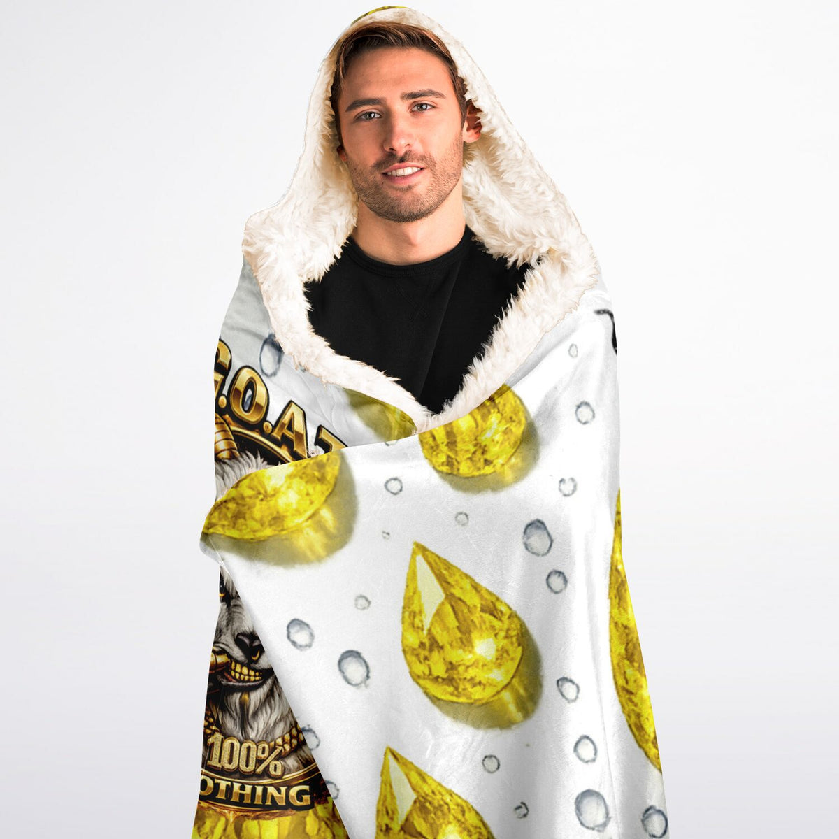 Goatwear Hooded Blanket Sherpa - AOP