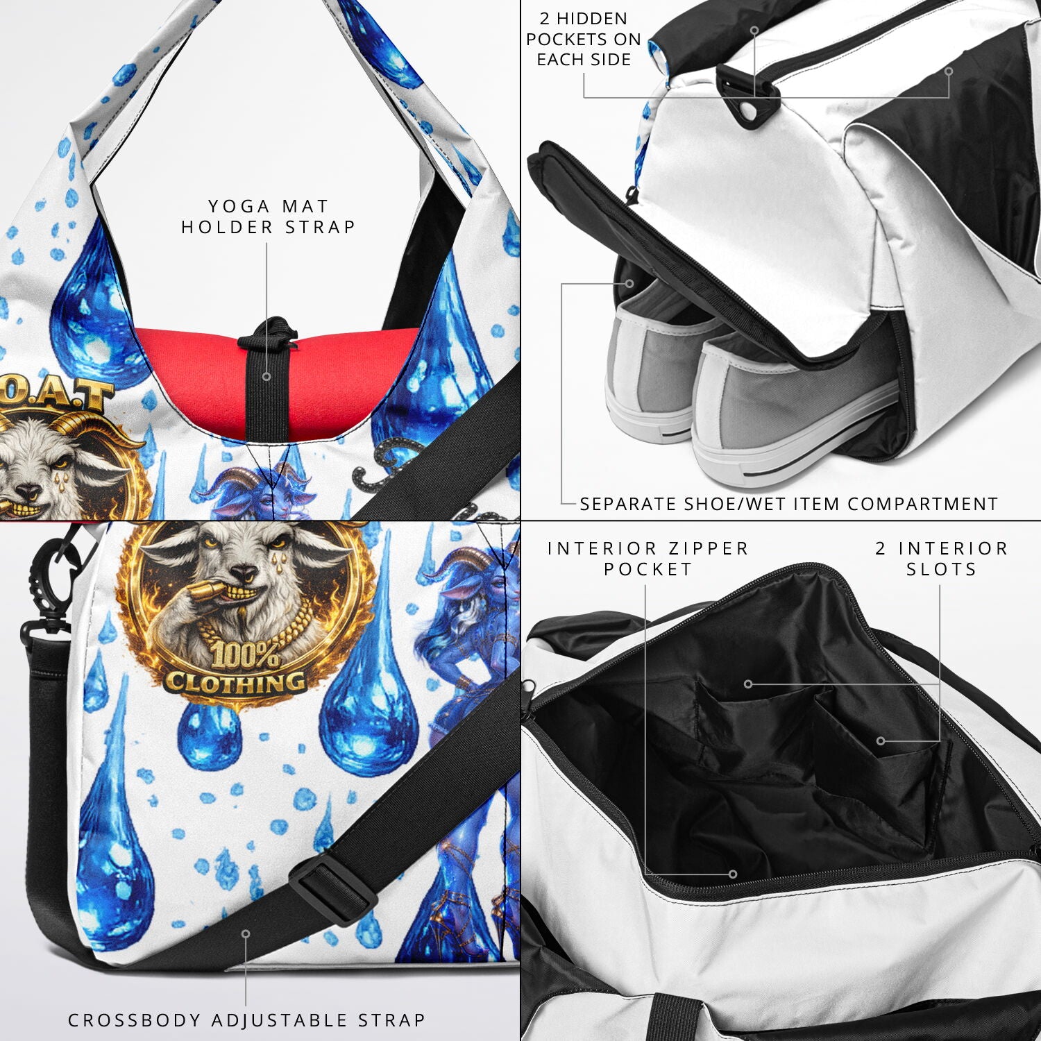 Goatwear Shoulder Gym Bag - AOP