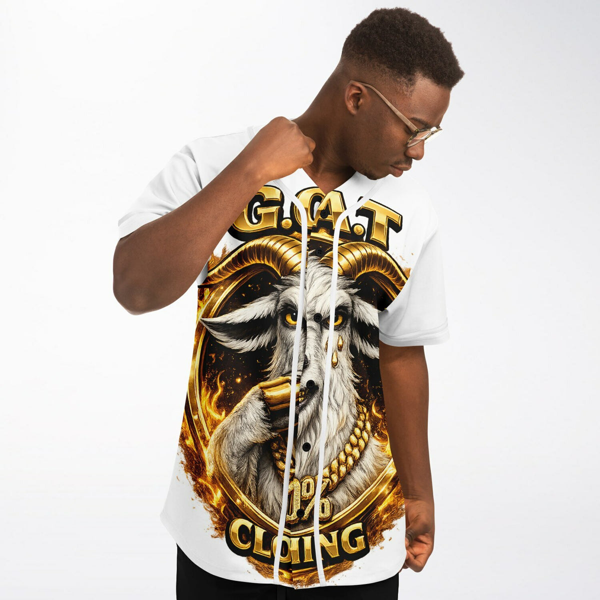 Goat Baseball Jersey - AOP