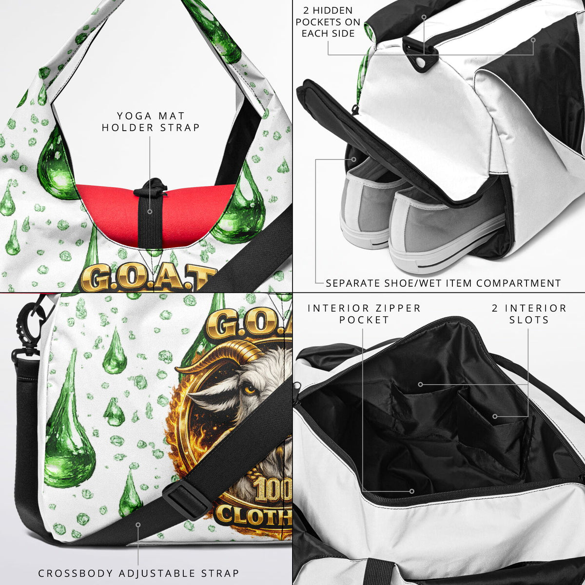 Goatwear Shoulder Gym Bag - AOP