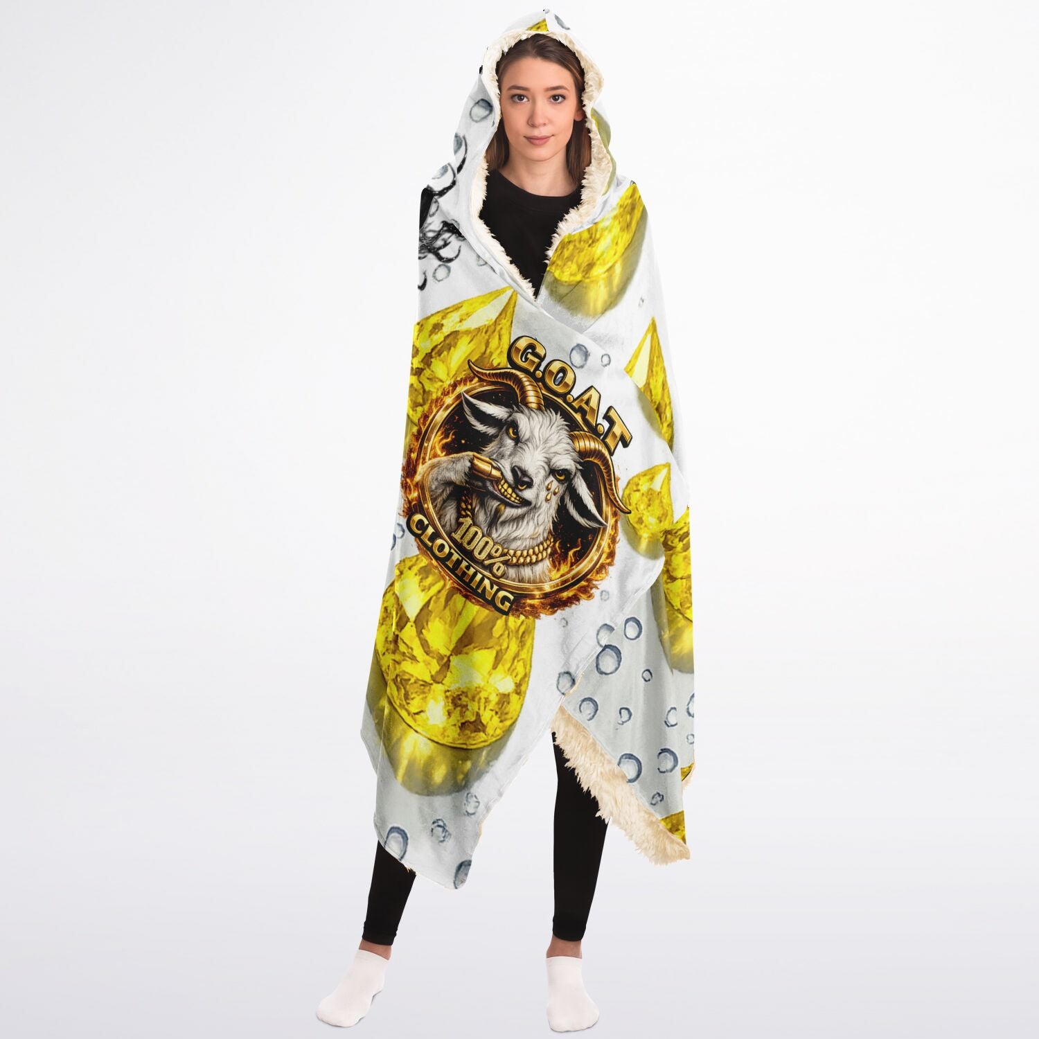 Goatwear Hooded Blanket Sherpa - AOP