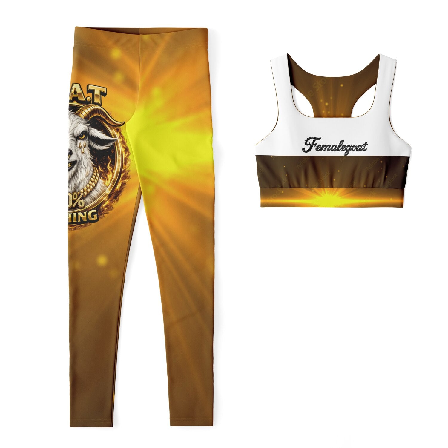 Goatwear Padded Sports Bra & Leggings - AOP