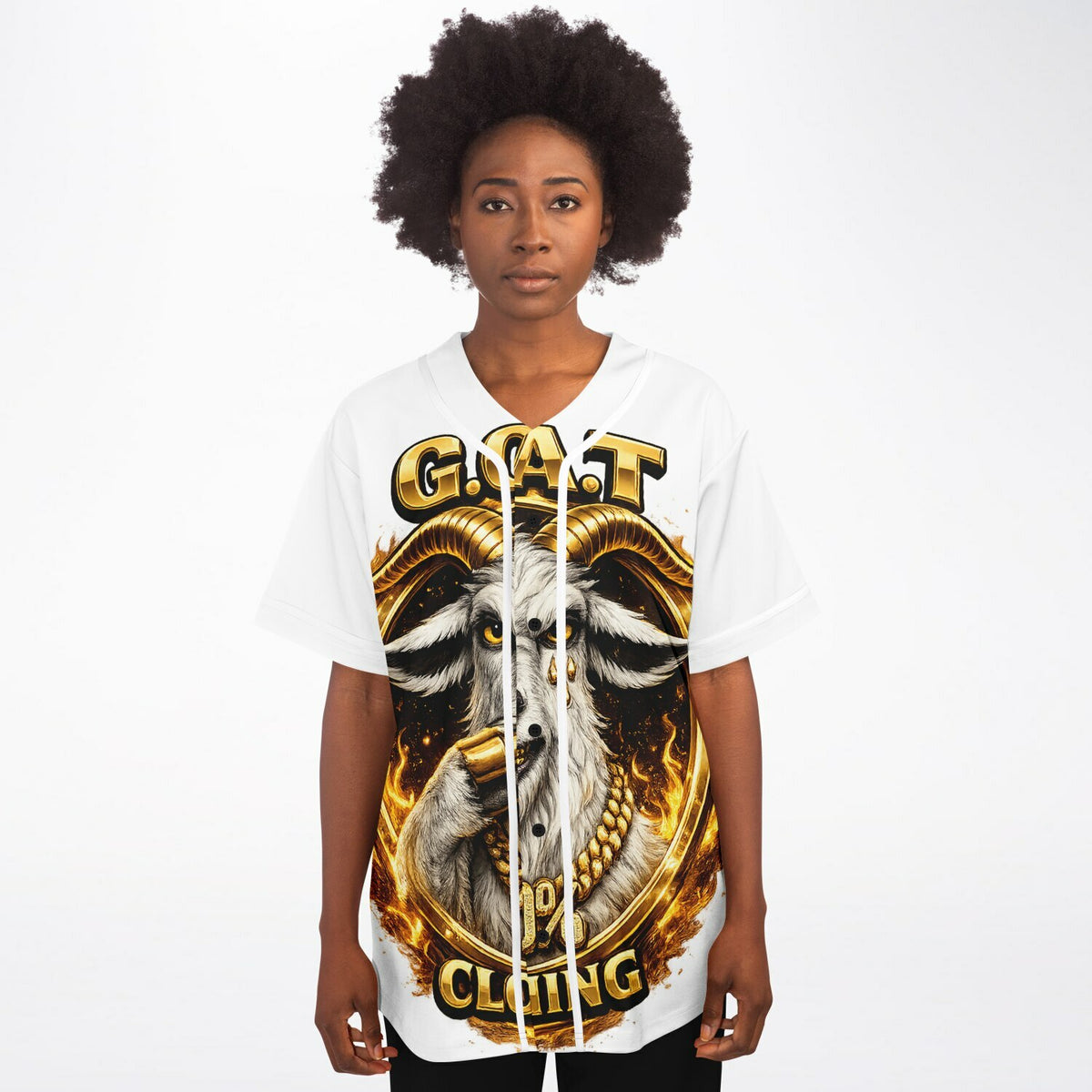 Goat Baseball Jersey - AOP