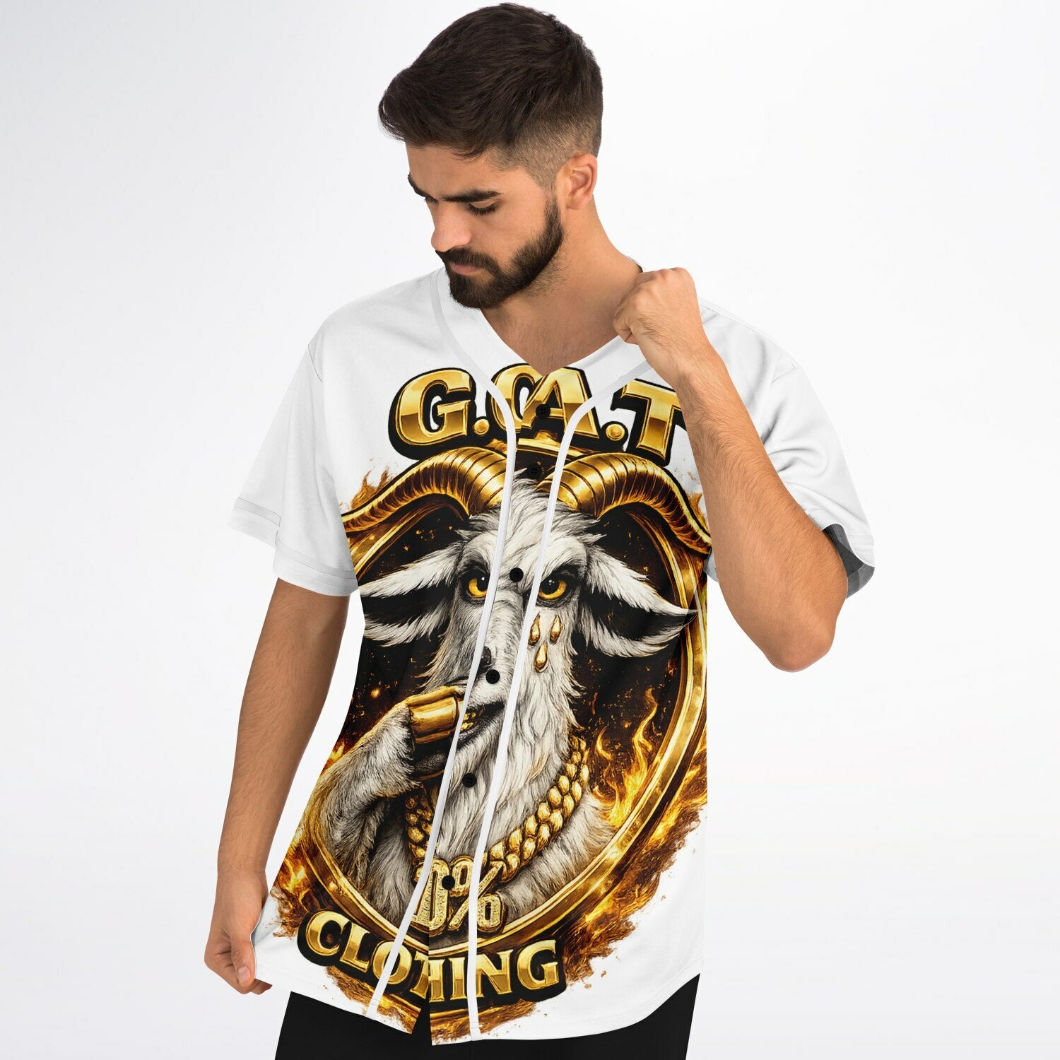 Goat Baseball Jersey - AOP