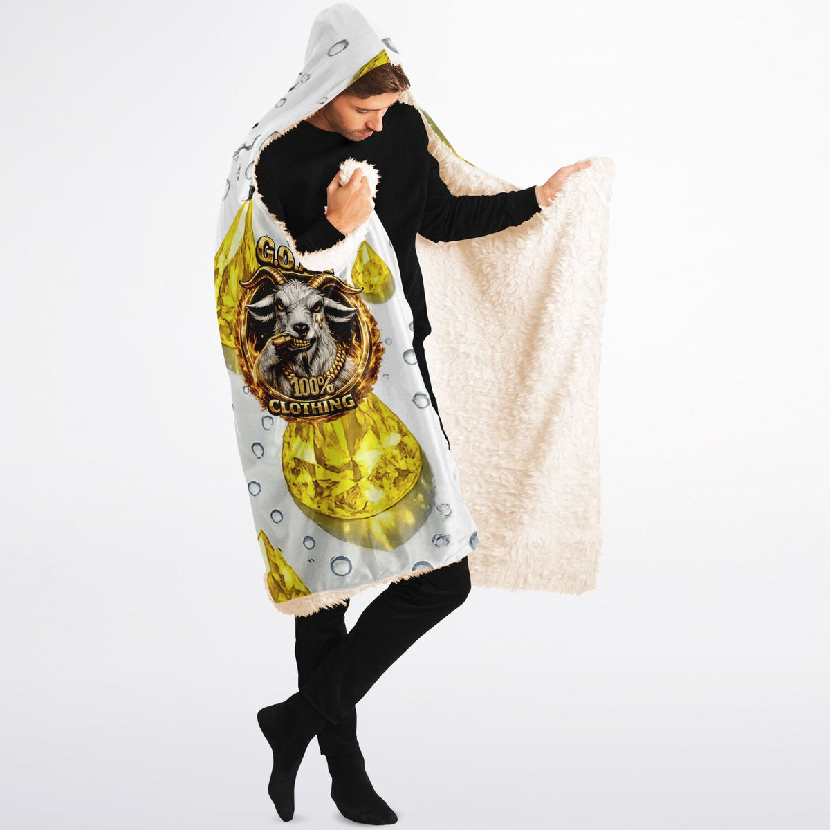 Goatwear Hooded Blanket Sherpa - AOP