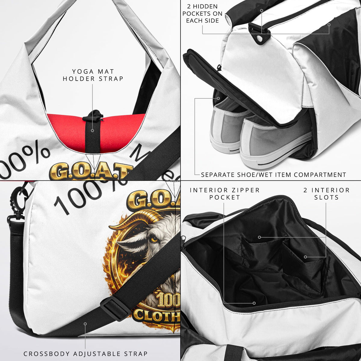 Goatwear Shoulder Gym Bag - AOP