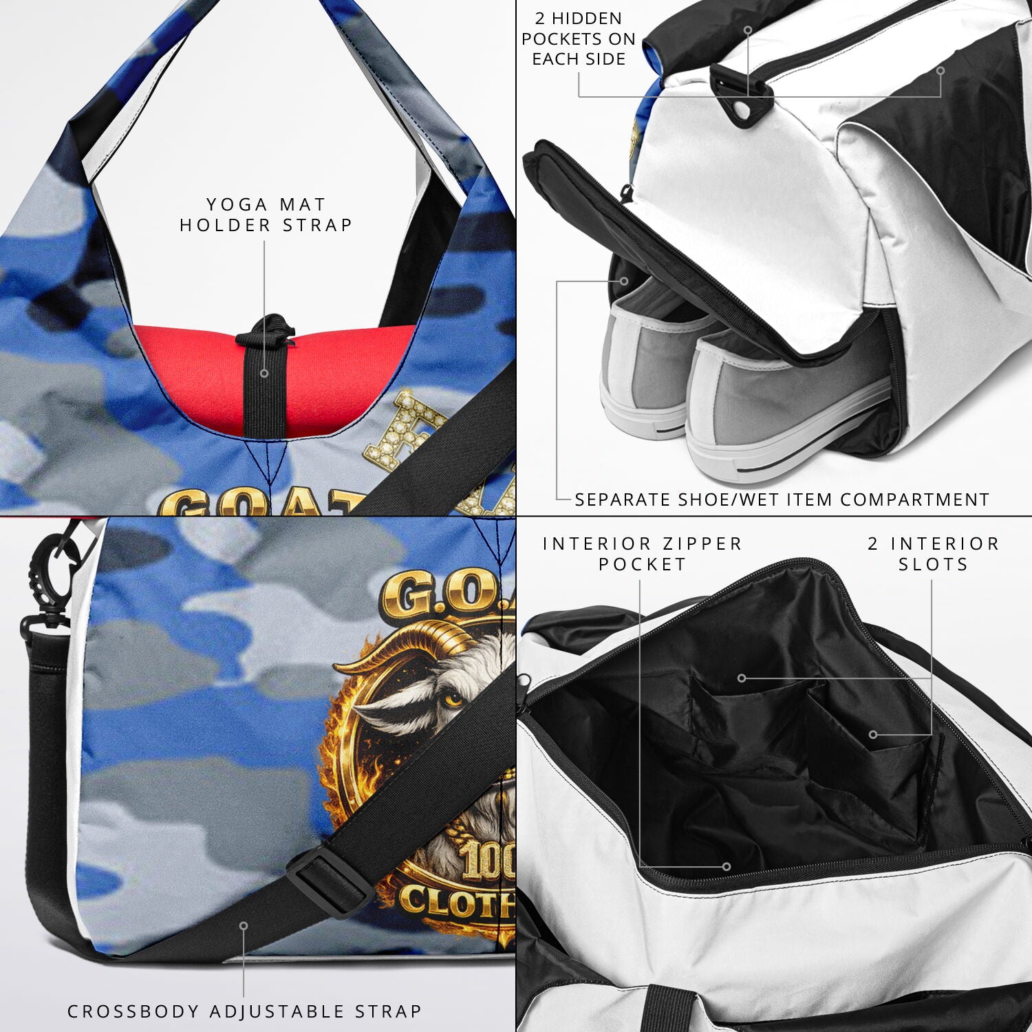 Goatwear Shoulder Gym Bag - AOP