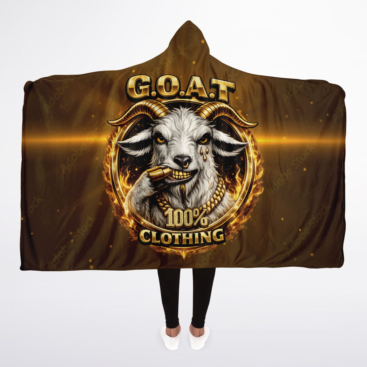 Goatwear Hooded Blanket Sherpa - AOP