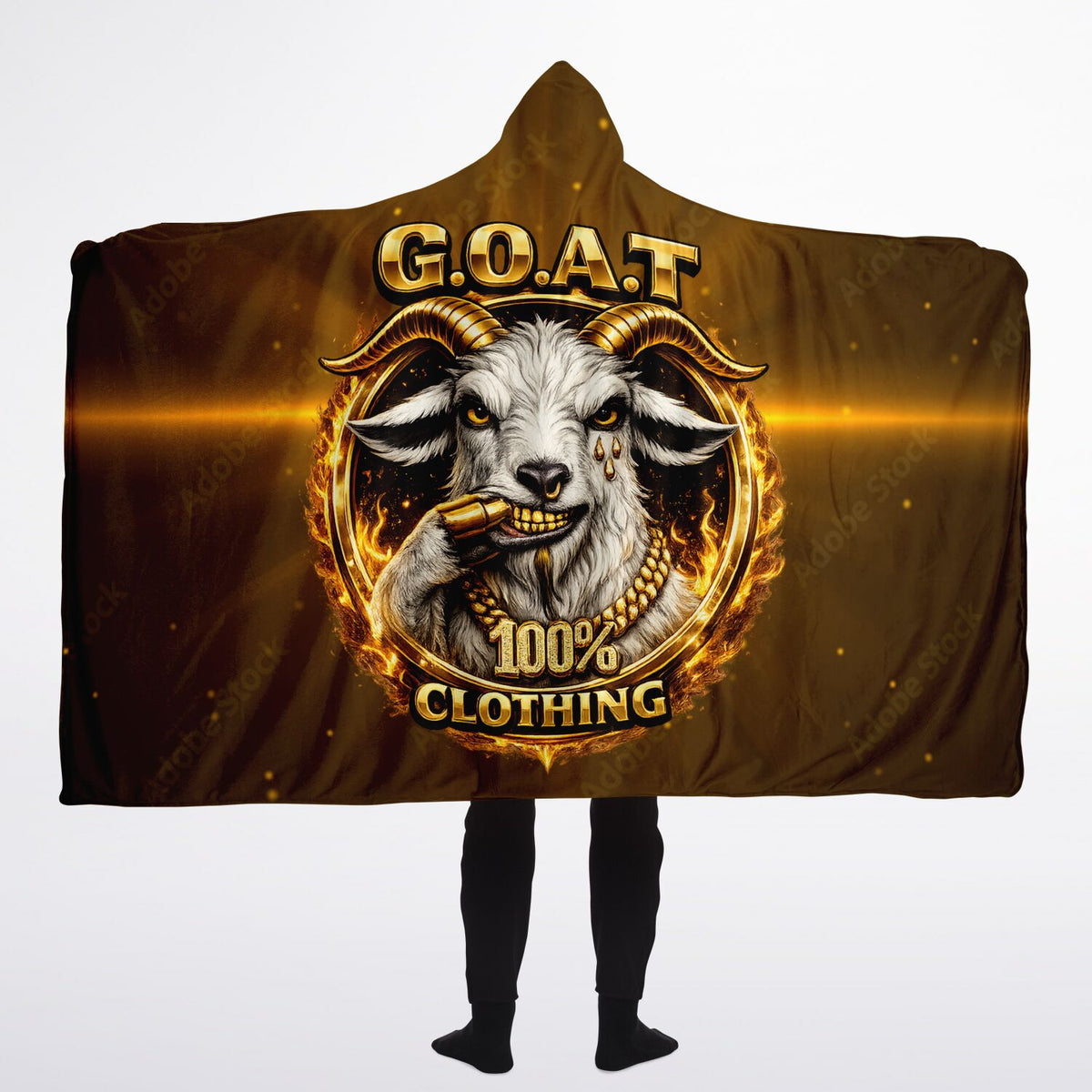 Goatwear Hooded Blanket Sherpa - AOP